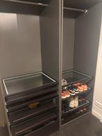 Pax Kast Ikea zwart, Ophalen, Glas, 150 tot 200 cm, Zo goed als nieuw