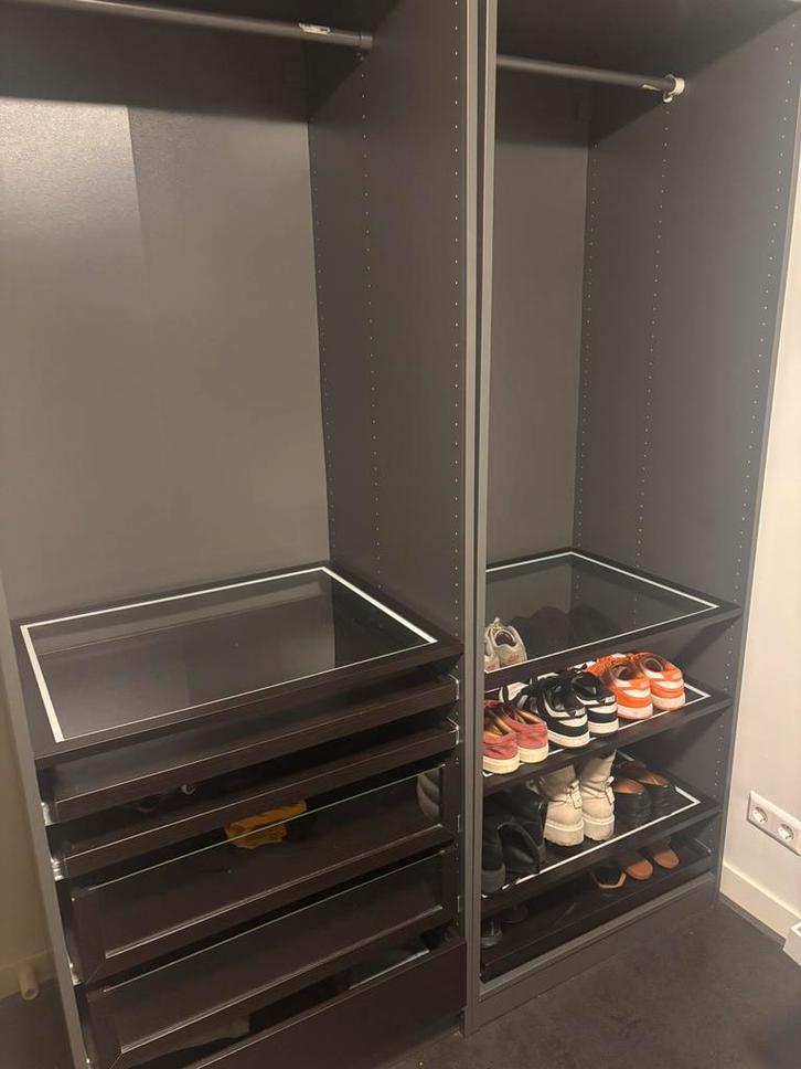 Pax Kast Ikea zwart, Huis en Inrichting, Kasten | Kledingkasten, Zo goed als nieuw, 150 tot 200 cm, 150 tot 200 cm, 25 tot 50 cm