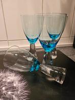 Set van 4 vintage handgeblazen wijnglazen, Ophalen of Verzenden, Zo goed als nieuw, Overige typen