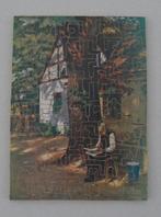 Oude houten puzzel, Legespiel Zeitvertreib, Feierabend, Antiek en Kunst, Antiek | Speelgoed, Ophalen of Verzenden