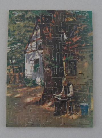 Oude houten puzzel, Legespiel Zeitvertreib, Feierabend beschikbaar voor biedingen