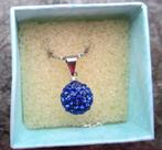 Halsketting met hanger - pave blauw, Ophalen of Verzenden, Nieuw, Blauw, Ketting