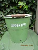 groene emaille emmer, Ophalen of Verzenden