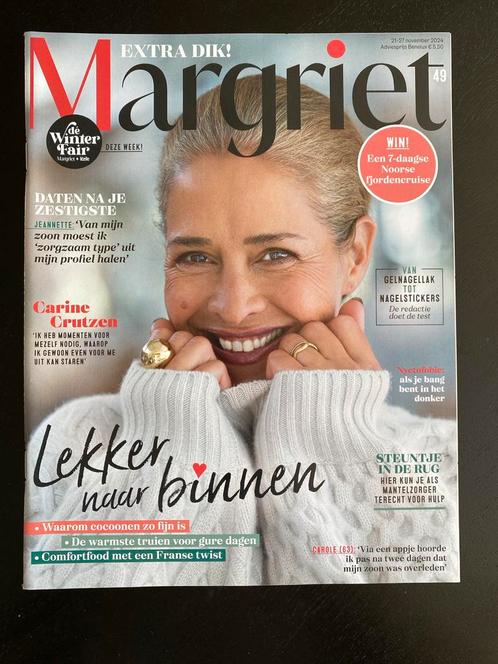 Margriet 49 - 2024: Carine Crutzen & Winter Fair, Boeken, Tijdschriften en Kranten, Nieuw, Damesbladen, Verzenden