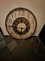 Clayre & Eef Wandklok - 80cm - Landelijke Stijl, Ophalen of Verzenden, Zo goed als nieuw, Analoog, Wandklok