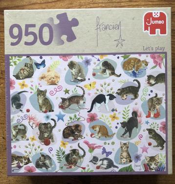 Jumbo puzzel 950 stukjes Francien katten Let's play / 1000 beschikbaar voor biedingen