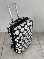 koffer zwart met witte stippen (H)65cmx(B)45cmx(H) 28-33cm, 60 tot 70 cm, Uitschuifbare handgreep, Gebruikt, Hard kunststof