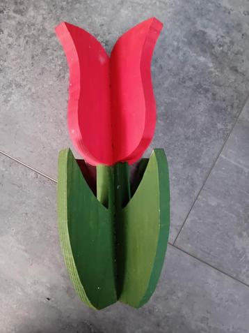 Houten Tulpen Set - Handgemaakt beschikbaar voor biedingen
