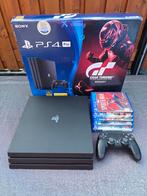 Playstation 4 pro 1TB. + 2 controlers + 5 spellen, Ophalen of Verzenden, Gebruikt, Met 2 controllers, Pro