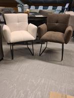 *OPRUIMING* 4 Stuks Eetkamerstoel Dante €716,- NU €499,- (4), Nieuw, Ophalen of Verzenden, Eetkamerstoelen Stoelen Dante Kleur Wit en Bruin Teddy Stof
