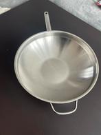 Demeyere Grote Wok - 32cm, Huis en Inrichting, Gebruikt, Inductieplaat, Ophalen of Verzenden, Rvs
