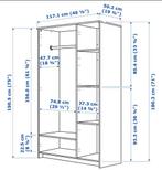 IKEA BRIMNES Kledingkast met 3 deuren, zwart, 117x190 cm, Huis en Inrichting, Kasten | Kledingkasten, 100 tot 150 cm, Ophalen of Verzenden