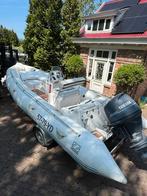 Dikke Zodiac Yachtline 600 + 100pk Yamaha Teak Zonnedek, Watersport en Boten, Ophalen of Verzenden, Benzine, Overige materialen
