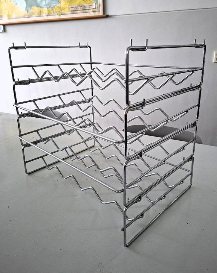 modulair Deens design wijnrek chroom Bastian Bacchus, Huis en Inrichting, Woonaccessoires | Wijnrekken, Zo goed als nieuw, Minder dan 50 cm