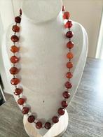 Antieke 14 Karaat carneool ketting., Sieraden, Tassen en Uiterlijk, Antieke sieraden, Verzenden, Goud, Ketting