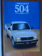 Folder van Peugeot 504 Pick-Up, 1988, Ophalen of Verzenden, Nieuw, Peugeot