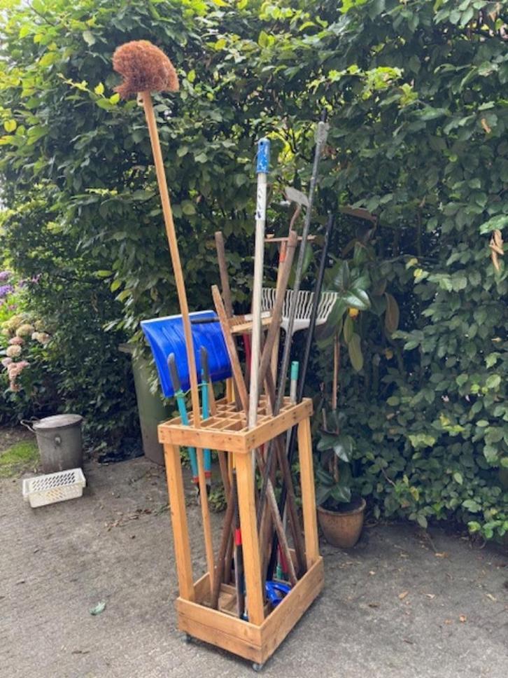 tuin gereedschap opbergrek op wielen, Tuin en Terras, Hand-tuingereedschap, Gebruikt, Overige soorten, Ophalen