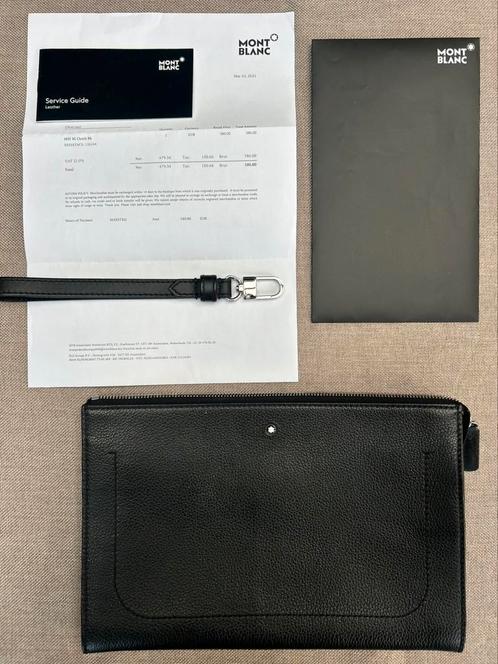 Montblanc Clutch, Sieraden, Tassen en Uiterlijk, Tassen | Schoudertassen, Zo goed als nieuw, Zwart, Leer, Verzenden