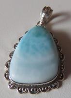 Koopje! Zilveren hanger (no 37) met Larimar, incl verzenden, Zo goed als nieuw, Met edelsteen, Zilver, Verzenden