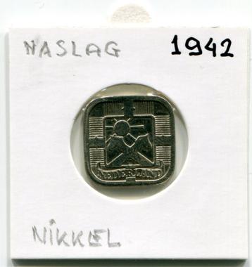 5 cent 1942  (naslag in nikkel) beschikbaar voor biedingen