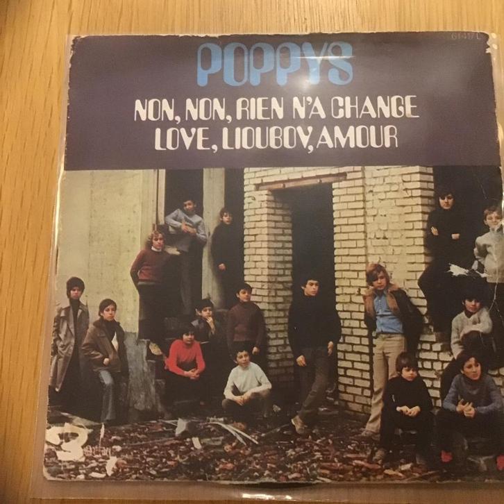 Poppys - Non, non, rien n’a changé, Cd's en Dvd's, Vinyl Singles, Gebruikt, Single, Ophalen of Verzenden