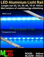 LED Profiel Rigid Strip Bar Rail 25 - 100 cm SMD5630 - Blauw, Ophalen of Verzenden, Nieuw, LEDverlichtingsprofiel