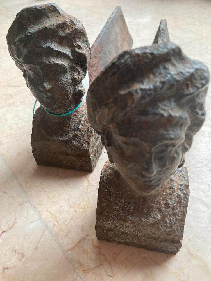 Antieke Gietijzeren Haardblokhouders - Decoratief, Antiek en Kunst, Antiek | Kandelaars, Overige materialen, Ophalen of Verzenden