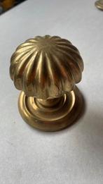 Grote voordeurknop ANTIEK messing deurknop goud vintage knop, Ophalen of Verzenden