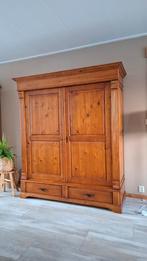 Massief Grenen Kast Kledingkast, Huis en Inrichting, Kasten | Kledingkasten, Ophalen, Met plank(en), Gebruikt, 150 tot 200 cm