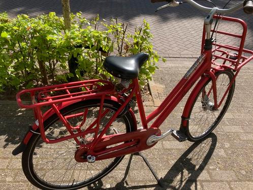 Gazelle Miss Grace rood damesfiets 28 inch met transsportrek, Fietsen en Brommers, Fietsen | Dames | Omafietsen, Zo goed als nieuw
