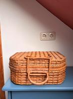 Rotan picknickmand, Ophalen, Zo goed als nieuw, Rond, Riet