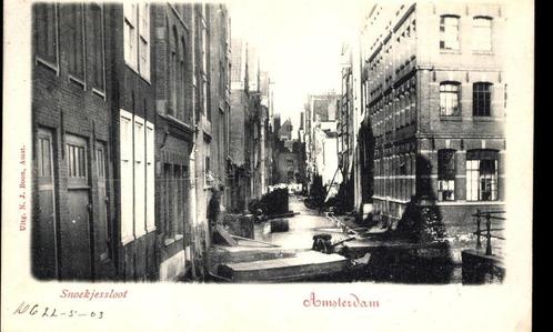 Amsterdam (N.H.), Snoekjessloot, Uitg. Boon, gelopen 1903, Verzamelen, Ansichtkaarten | Nederland, Gelopen, Noord-Holland, Voor 1920