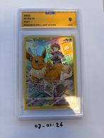 Pokemon Brilliant Stars Eevee TG11 UGC 9 Mint, Ophalen of Verzenden, Zo goed als nieuw, Losse kaart, Foil