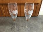 2 champagne glazen, Ophalen of Verzenden, Zo goed als nieuw, Overige typen