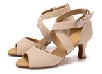 Beige dames dansschoenen danshakken tango latin salsa schoen, Verzenden, Nieuw, Beige, Dansschoenen