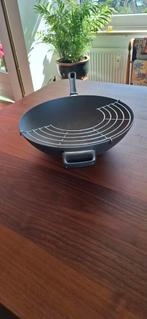 Scanpan met rooster., Huis en Inrichting, Ophalen of Verzenden, Gebruikt, Gietijzer, Wok