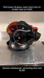 Roof boxer maat s/m glossy Black rood vizier, Motoren, Kleding | Motorhelmen, Ophalen of Verzenden, Nieuw met kaartje, Systeemhelm