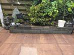 Terras stenen bloembak, Tuin en Terras, Bielzen en Borders, Ophalen of Verzenden, Gebruikt, Beton, Minder dan 100 cm