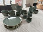 Dille en Kamille servies 27-delig groen, Ophalen, Zo goed als nieuw, Effen, Aardewerk
