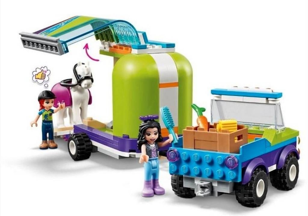 Lego Friends Paardentrailer 41371 - Complete Set, Kinderen en Baby's, Speelgoed | Duplo en Lego, Ophalen of Verzenden, Zo goed als nieuw