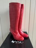 Koraal rode laarzen van Y.so  maat 39, Kleding | Dames, Schoenen, Hoge laarzen, Ophalen of Verzenden, Zo goed als nieuw, Rood