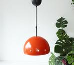 Space Age Hanglamp Vintage Lamp Jaren 60 70 oranje Retro, Ophalen of Verzenden, Gebruikt, Metaal, Minder dan 50 cm