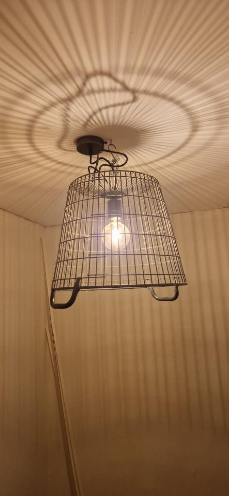 Stoere plafondlamp, Huis en Inrichting, Lampen | Plafondlampen, Zo goed als nieuw, Metaal, Ophalen of Verzenden