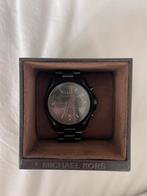 Zwarte michael kors horloge staal unisex, Ophalen of Verzenden, Zo goed als nieuw, Staal, Overige merken