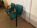 Groene gestoffeerde stoelen - set van 3 (thonet), Huis en Inrichting, Stoelen, Gebruikt, Twee, Overige kleuren, Ophalen of Verzenden
