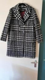Prachtige zwart wit geblokte Espresso winter mantel maat 46, Kleding | Dames, Ophalen of Verzenden, Zo goed als nieuw