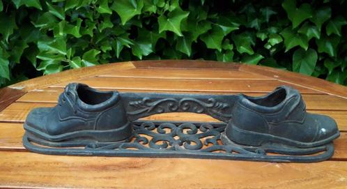 Gietijzeren schoenenschraper 43 cm lang, Tuin en Terras, Deurmatten, Gebruikt, Gietijzer, Buiten, Ophalen