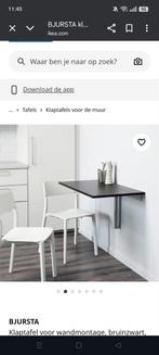 BJURSTA Klaptafel - Wandmontage, Huis en Inrichting, Tafels | Sidetables, 50 tot 100 cm, Ophalen of Verzenden, Zo goed als nieuw