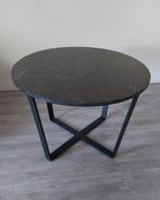 Ronde eettafel zwart marmerlook in goede conditie!, Huis en Inrichting, Tafels | Eettafels, Ophalen, Overige materialen, Rond