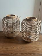 Gusta rotan led lantaarn - 2 stuks, Ophalen of Verzenden, Zo goed als nieuw, Overige materialen, Minder dan 50 cm